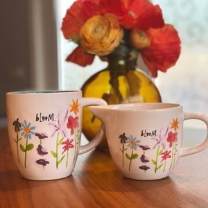 Rae Dunn Bloom Mug And Creamer Set